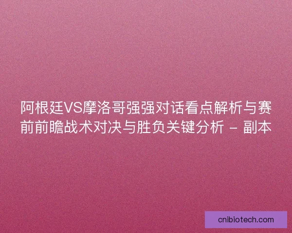 阿根廷VS摩洛哥强强对话看点解析与赛前前瞻战术对决与胜负关键分析 - 副本